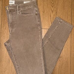 Frame Women's Brown Checkered Pants